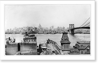 Historic Framed Print, [New York City: New York skyscrapers from Brooklyn],  17-7/8" x 21-7/8"