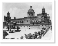 Historic Framed Print, Palermo, [Sicily, Italy]: La Cattedrale, ricostruita dal 1169 al 1185,  17-7/8" x 21-7/8"