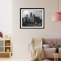 Historic Framed Print, Municipal and County Building, Wheeling, West Virginia,  17-7/8" x 21-7/8"