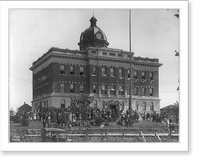 Photo taken during dedication ceremonies of New Taylor County Court House at Medford, Wisc, Historic Print