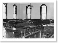 Historic Framed Print, [Plymouth County Court House, Plymouth, Mass.; view from front of courtroom],  17-7/8" x 21-7/8"