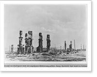 Ruins of Stalingrad, Russia, Sept. 1942: solitary walls and chimneys standing amid total destruction, Vintage Poster