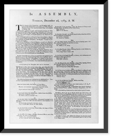 In Assembly, Tues., December 2nd, 1783, Antique Wall Art