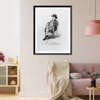 Isaac T. Hopper, full-length, seated, facing left, wearing hat Classic, Antique Poster