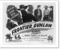 Motion picture poster advertisement for Frontier Gunlaw" starring Charles Starrett as the Durango Kid", Antique Wall Art