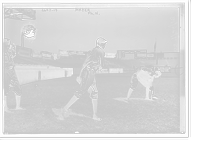 Historic Framed Print, Eppa Rixey, Philadelphia NL, at left, Erskine Mayer, Philadelphia NL, at center, and unknown player at right at the Polo Grounds, New York,  17-7/8" x 21-7/8"