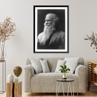 Historic Framed Print, Joaquin Miller, 1839-1913,  17-7/8" x 21-7/8"