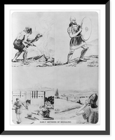 Historic Framed Print, Early methods of signaling,  17-7/8" x 21-7/8"