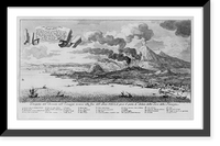 Historic Framed Print, Views of Mt. Vesuvius,  17-7/8" x 21-7/8"
