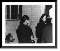 Los Angeles (Calif.) evacuation . Japanese woman bids temporary good-bye to her husband as he leaves for Manzanar Reception Center as one of an advance party of technicians, March 21, 1942 Antique