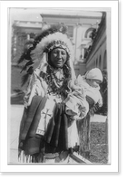 Chief Spotted Crow of the Sioux tribe of Pine Ridge, S.D. and his five months old granddaughter, Lena Lou White House, who was named by Vice President Curtis a few days ago, Vintage Print