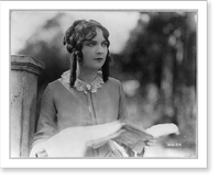 Unidentified woman, once thought to be Mary Pickford, half-length portrait, holding papers, facing slightly right Classic, Antique Print
