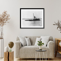Near Geismar dredging island in river to supply dirt for levee.Ewing, Inc., Baton Rouge, Antique Poster
