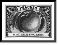 Historic Framed Print, Peaches, Frank Albert & Co., Baltimore,  17-7/8" x 21-7/8"