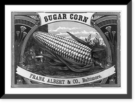 Sugar corn, Frank Albert & Co., Baltimore, Vintage Wall Art