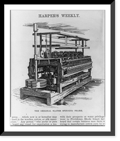 Historic Framed Print, The original Slater spinning frame,  17-7/8" x 21-7/8"