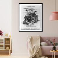 Historic Framed Print, The original Slater spinning frame,  17-7/8" x 21-7/8"