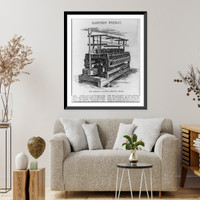 Historic Framed Print, The original Slater spinning frame,  17-7/8" x 21-7/8"