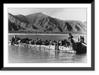 Part of the caravan crossing the Tsangpo River, Historic Reproduction