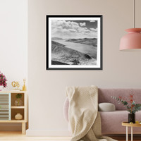 View from the pass to Jamdrok Lake and the town of Tramalung, Tibet Classic, Antique Wall Art