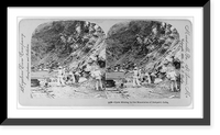 Historic Framed Print, Open mining in the mountains of Daiquiri, Cuba,  17-7/8" x 21-7/8"