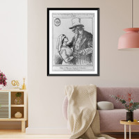 Uncle Sam (as Public Opinion") embracing nurse ("American womanhood"), saying: "If you are good enough for war you are good enough to vote"", Vintage Print