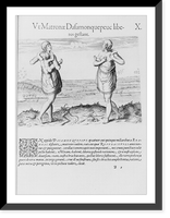 Historic Framed Print, [How the chief ladies of the town of Dasamonquepeio dress and carry their children].T.B.,  17-7/8" x 21-7/8"
