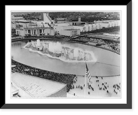 Bird's-eye-view at New York World's Fair showing pond with fountains Classic, Antique Print