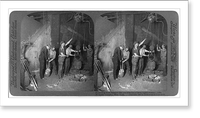 Removing from furnace the crucibles full of fiery liquid bronze - John Williams' foundry, New York City, Antique Wall Art