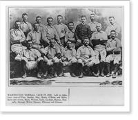 Historic Framed Print, Washington baseball club in 1888,  17-7/8" x 21-7/8"