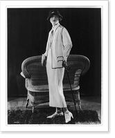 Women modeling clothing: White flannel suit from Davidow Sons, Antique Poster
