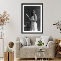 Historic Framed Print, Our booklet girl,  17-7/8" x 21-7/8"