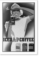 Iced A & P Coffee, Antique Print