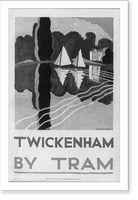 Vintage Americana Print - Twickenham by tram.E. McKnight Kauffer '24