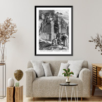 Historic Framed Print, [The prophet Elia with the widow of Sarepta],  17-7/8" x 21-7/8"