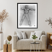 Historic Framed Print, [Sketch for Eternal vigilence is the price of Liberty],  17-7/8" x 21-7/8"