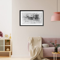 Historic Framed Print, [Roscoe's Barn. Conn.],  17-7/8" x 21-7/8"