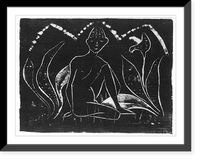 Historic Framed Print, [Boy among reeds. 1918/19],  17-7/8" x 21-7/8"