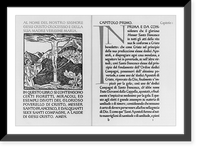 2 pages of text with illus. of St. Francis of Assisi kneeling before crucified Christ, Historic Reproduction