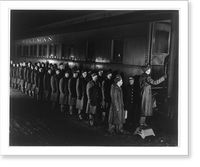Transporting US Army troops in Pullman cars - 7 Classic, Historic Print