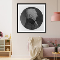 Historic Framed Print, [Dr. Michael Leib, head-and-shoulders portrait, right profile],  17-7/8" x 21-7/8"