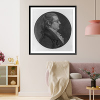 Historic Framed Print, [Lawrence Muse, head-and-shoulders portrait, right profile],  17-7/8" x 21-7/8"