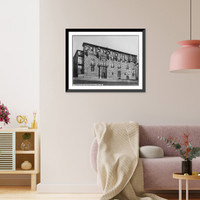 Historic Framed Print, [Facade of Palacio del Infantado - Guadalajara, Spain],  17-7/8" x 21-7/8"