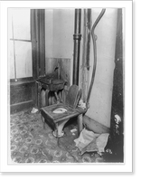 Historic Framed Print, [Dirty tenement bathroom in New York City.],  17-7/8" x 21-7/8"