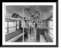 Historic Framed Print, [Interior view of New York Railways Co. street car.],  17-7/8" x 21-7/8"