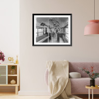 Historic Framed Print, [Interior view of New York Railways Co. street car.],  17-7/8" x 21-7/8"