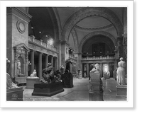 Historic Framed Print, Statuary Hall, Metropolitan Museum of Art, New York City,  17-7/8" x 21-7/8"