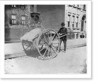 Historic Framed Print, [Street types of New York City: Peddler with cart],  17-7/8" x 21-7/8"