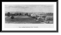 Historic Framed Print, View looking southward from verandah,  17-7/8" x 21-7/8"