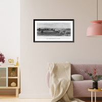 Historic Framed Print, View looking southward from verandah,  17-7/8" x 21-7/8"